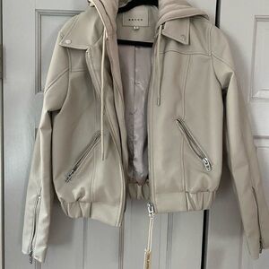 BLANKNYC Beige Faux Leather Jacket NWT